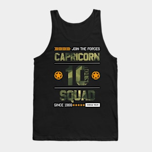 Zodiac Majesty Capricorn Squad Camo Tank Top